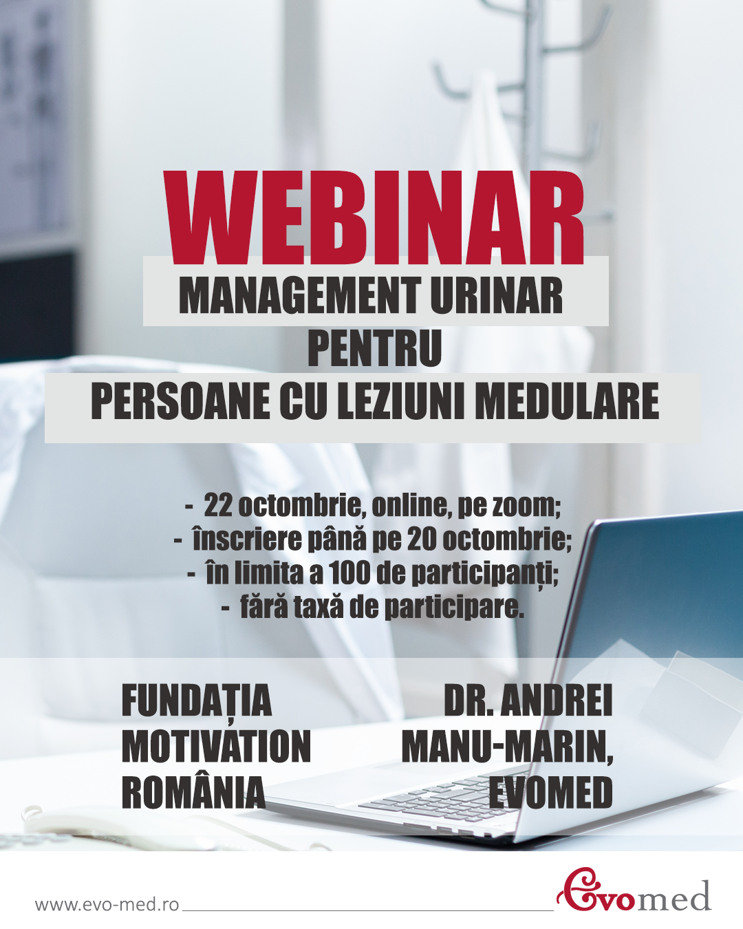 webinar-management urinar pentru persoane cu leziuni medulare